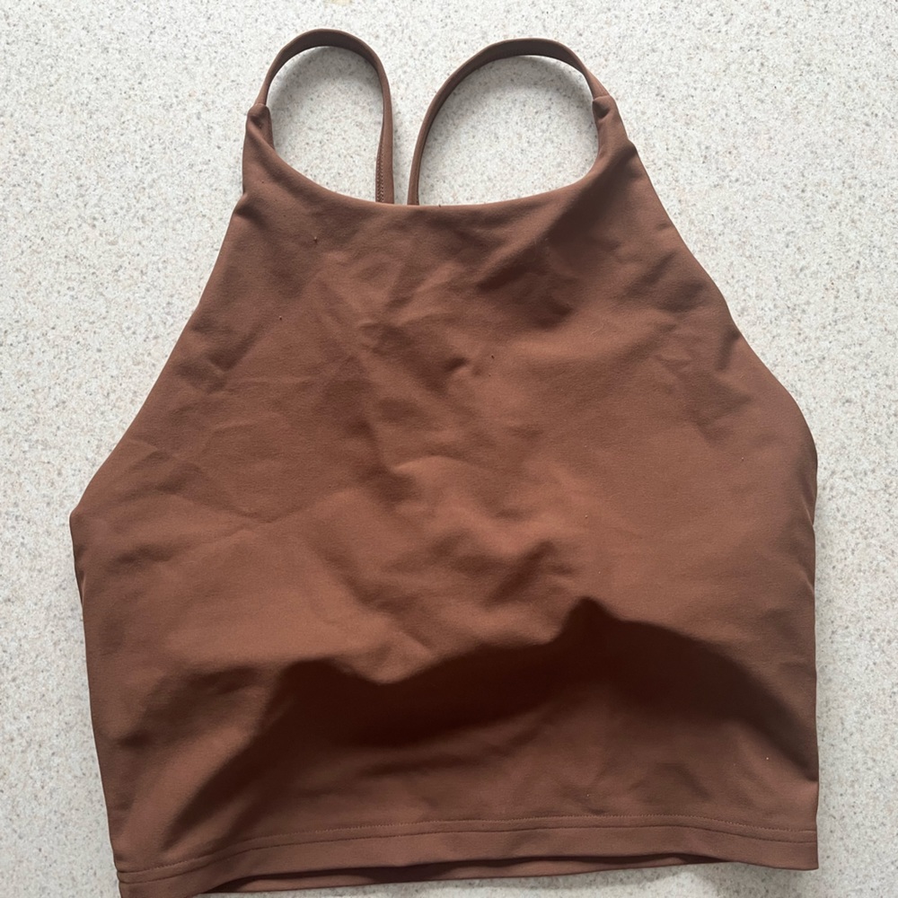 Sports tank top with bra built in